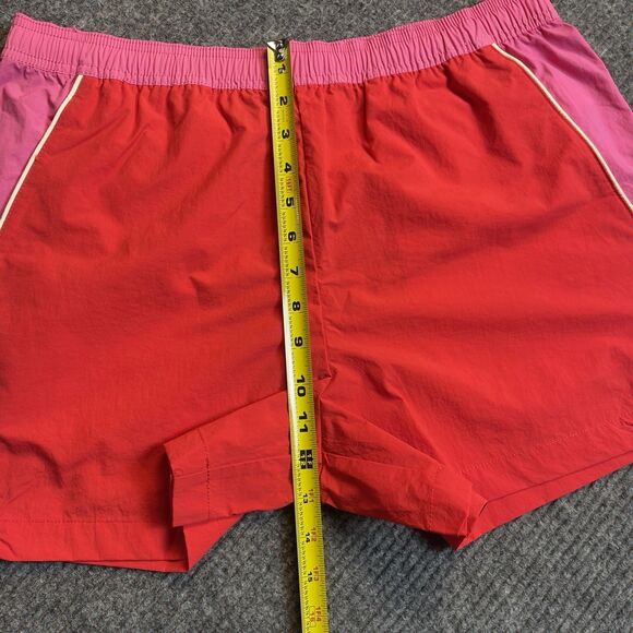 Urban Outfitters BDG Shorts Womens Large Red Pink Jess Nylon Track Retro Y2K NEW - Picture 13 of 14